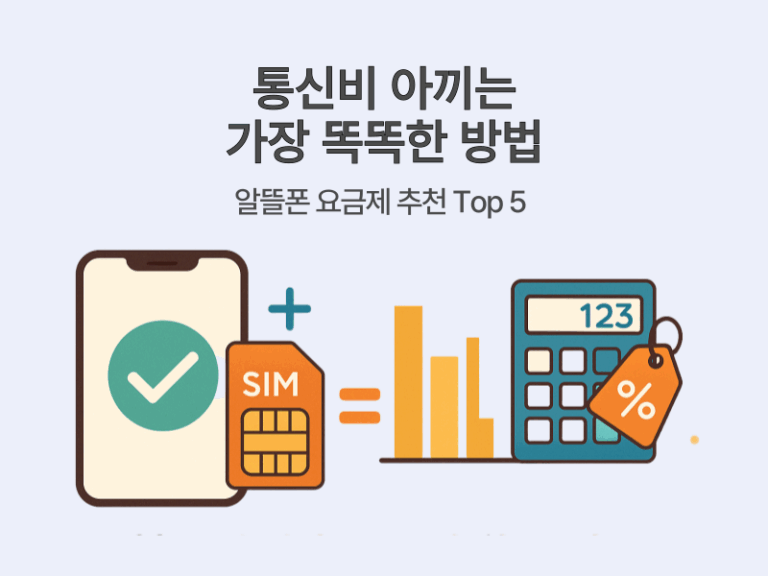 자급제폰과 함께 활용할 수 있는 알뜰폰 요금제 추천 및 비교 인포그래픽